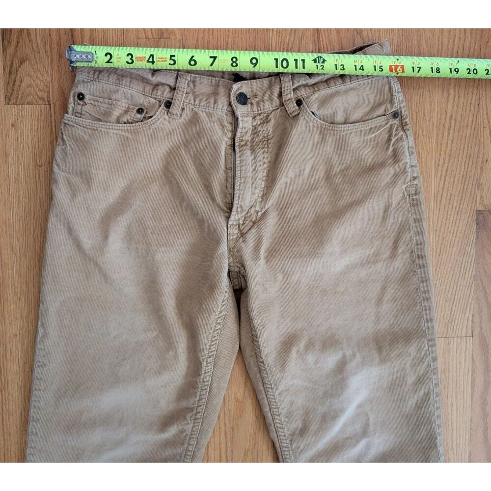 Polo Ralph Lauren Men's Corduroy Pants Tan 31 (32x30) Straight Leg Style 650